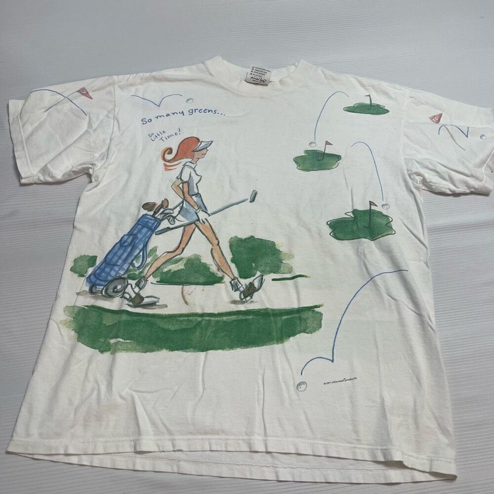1997 Relevant Products Golf VTG T-Shirt Size Large Rare